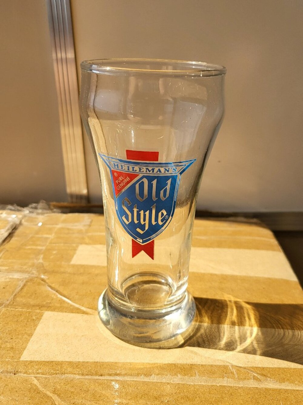 Vintage Heileman's Old Style Beer Tapper Glass good condition rare find